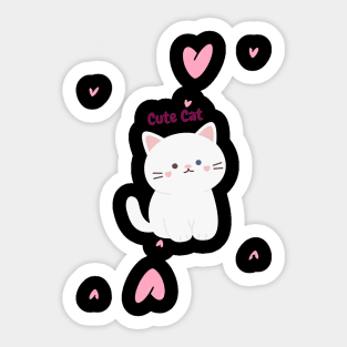 cut cat Sticker